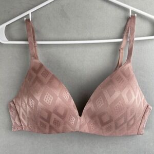 Victoria's Secret Body by Victoria IPEX Wireless Lined Bra Mauve Diamond Y2K 36B